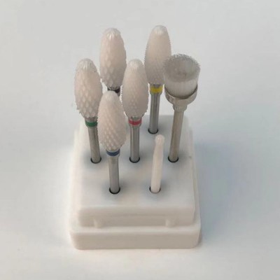 7 PCS Ceramic Nail Drill Bit Set Pro Electric Manicure Pedicure Burr File Nails Drills Grinding Bits