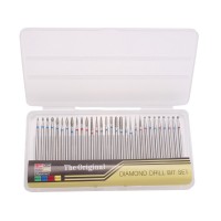 Tungsten Steel 30 Pieces Nail Drill Bits Set Diamond 3/32 Diameter Metal Carbide 30Pcs Nail Drill Bit